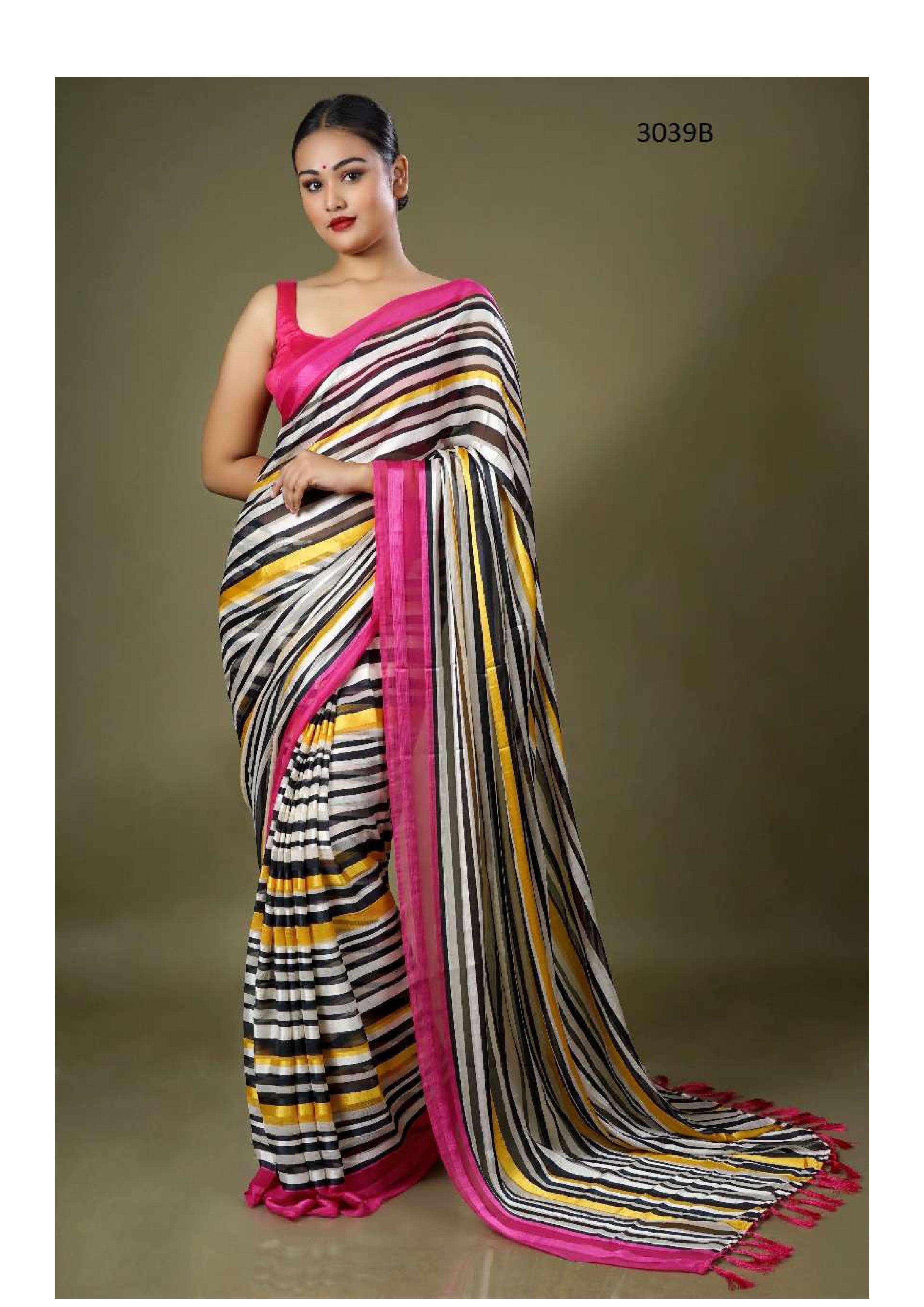 manjula 3039 design colors chiffon satin patta fancy saree