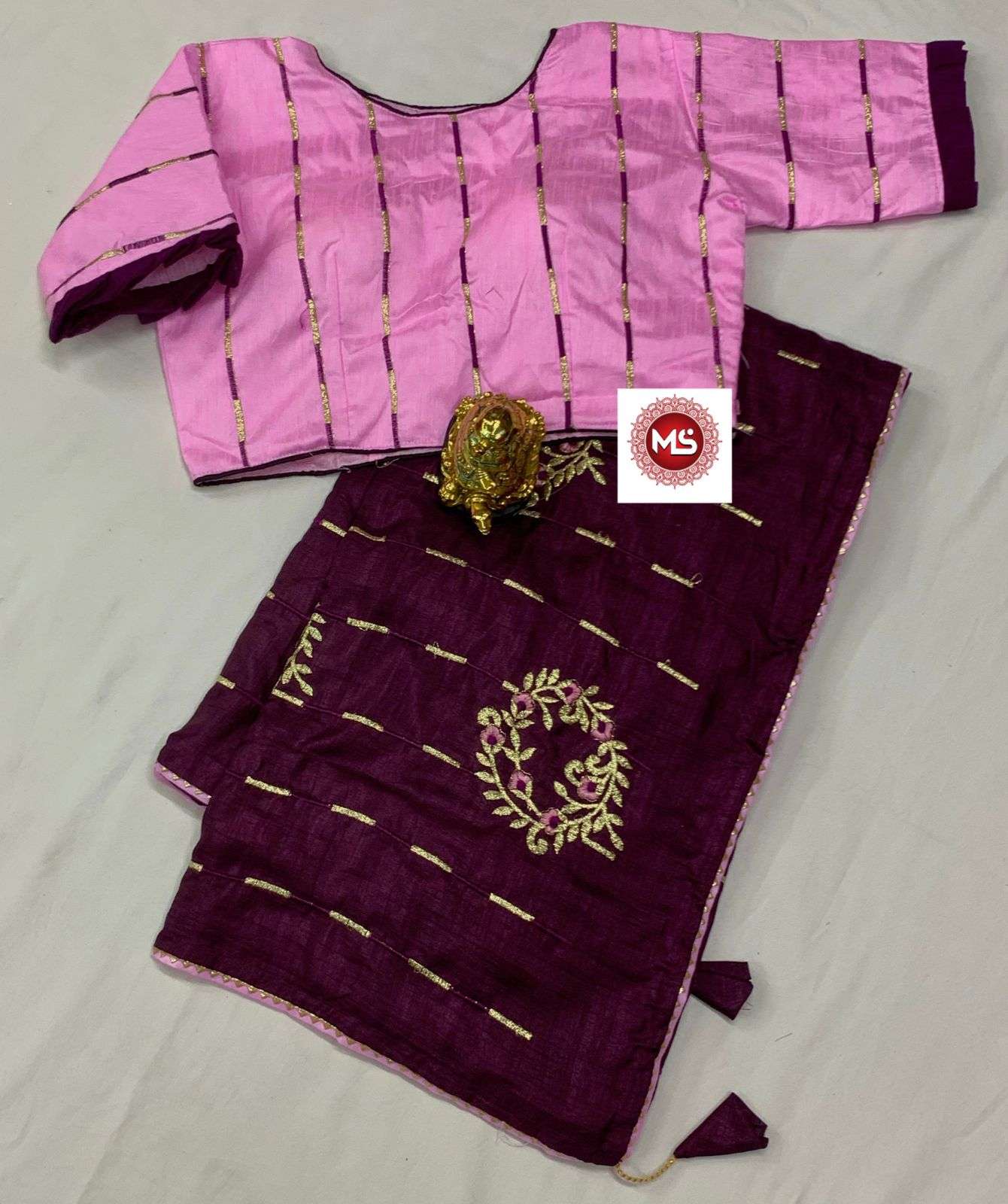 MS BRAND DESIGNER DOLLA EMBROIDERY WORK SAREES
