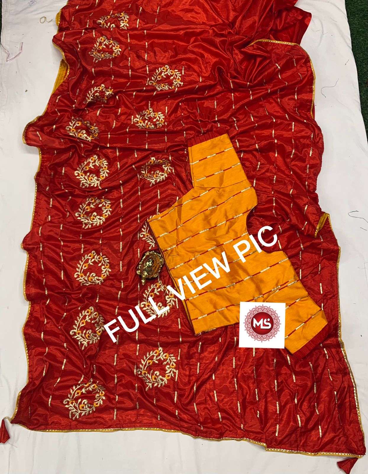MS BRAND DESIGNER DOLLA EMBROIDERY WORK SAREES