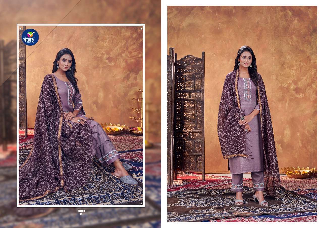vitara fashion vintage series 1001-1004 jumbo dobhi silk suit