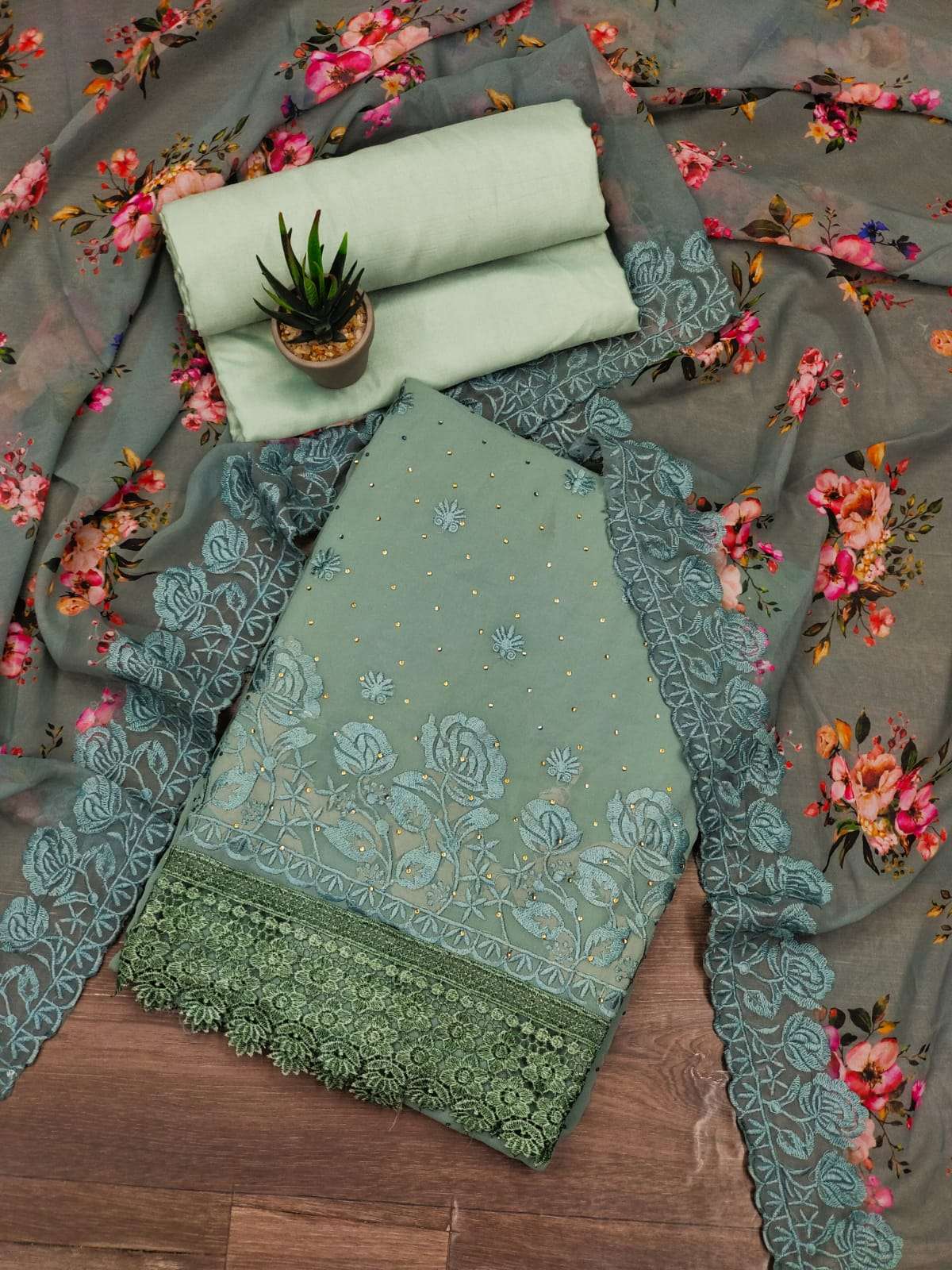 BT-17 DESIGNER FAUX GEORGETTE NON CATALOG SUITS.