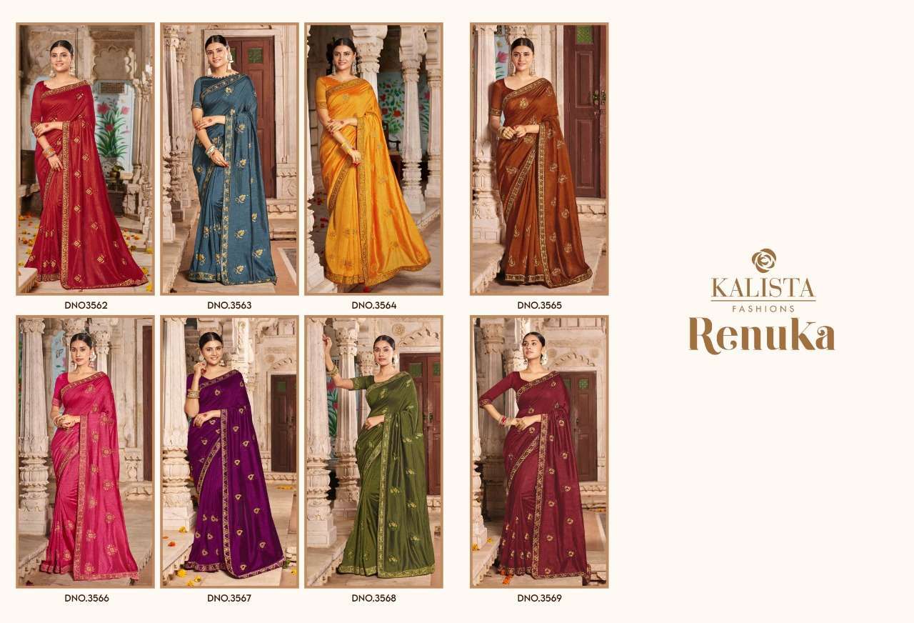 kalista renuka series 3562-3569 vichitra with moti and heavy diamond saree