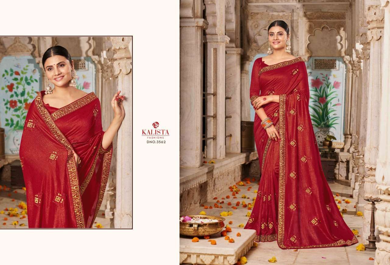 kalista renuka series 3562-3569 vichitra with moti and heavy diamond saree