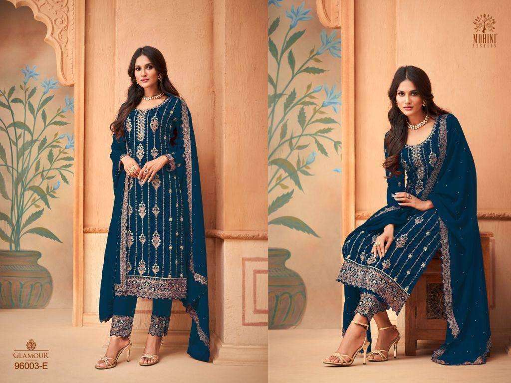 MOHINI GLAMOUR-96 96605 COLOR DESIGNER HEAVY FAUX GEORGETTE SUIT 