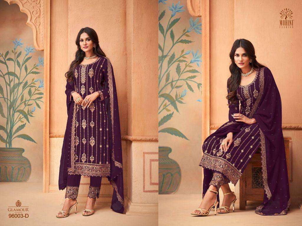 MOHINI GLAMOUR-96 96605 COLOR DESIGNER HEAVY FAUX GEORGETTE SUIT 
