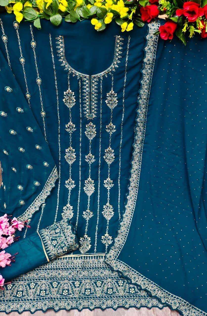 MOHINI GLAMOUR-96 96605 COLOR DESIGNER HEAVY FAUX GEORGETTE SUIT 