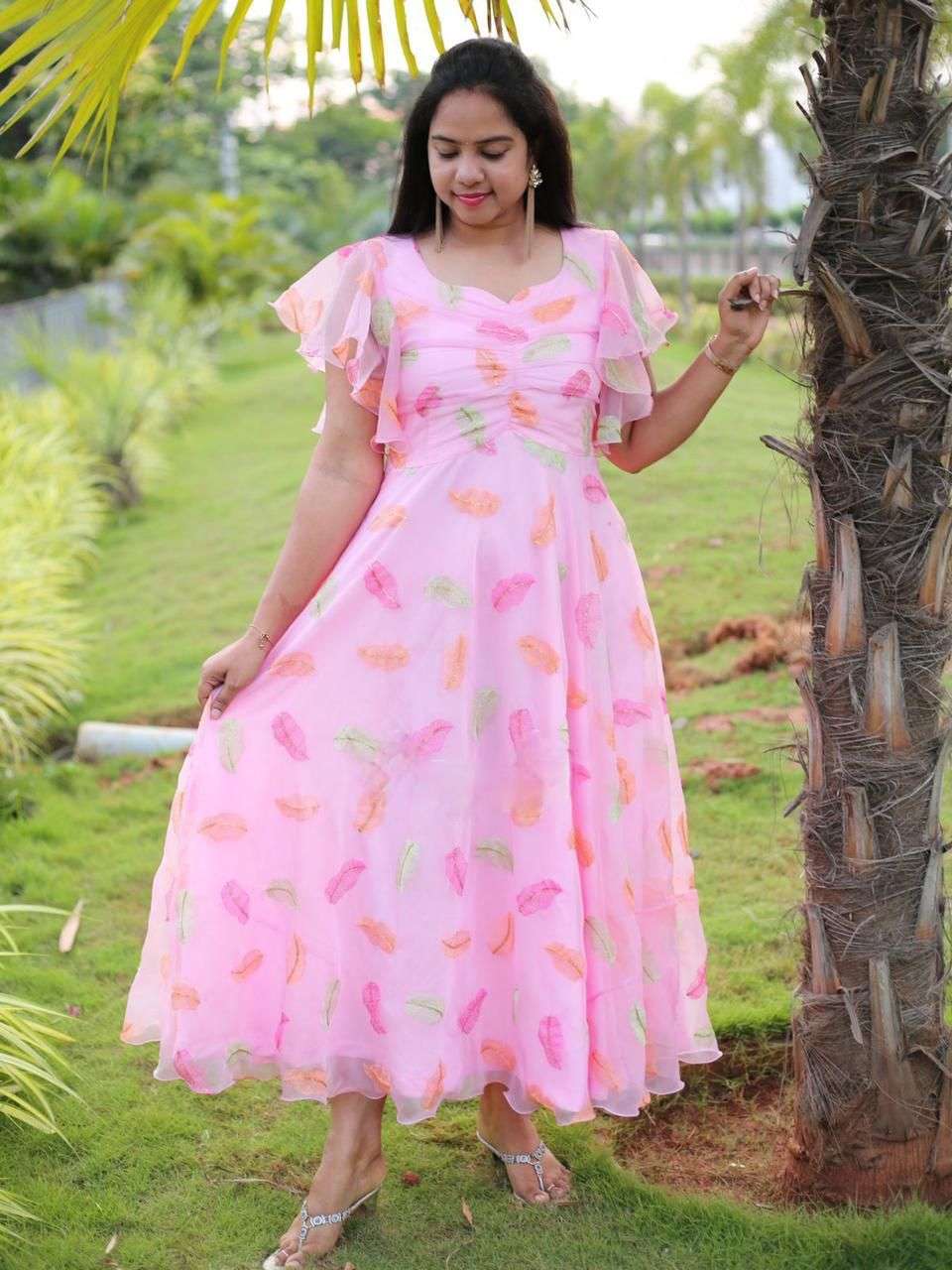 X-LADY 3 COLORS DESIGNER FAUX GEORGETTE KURTI 