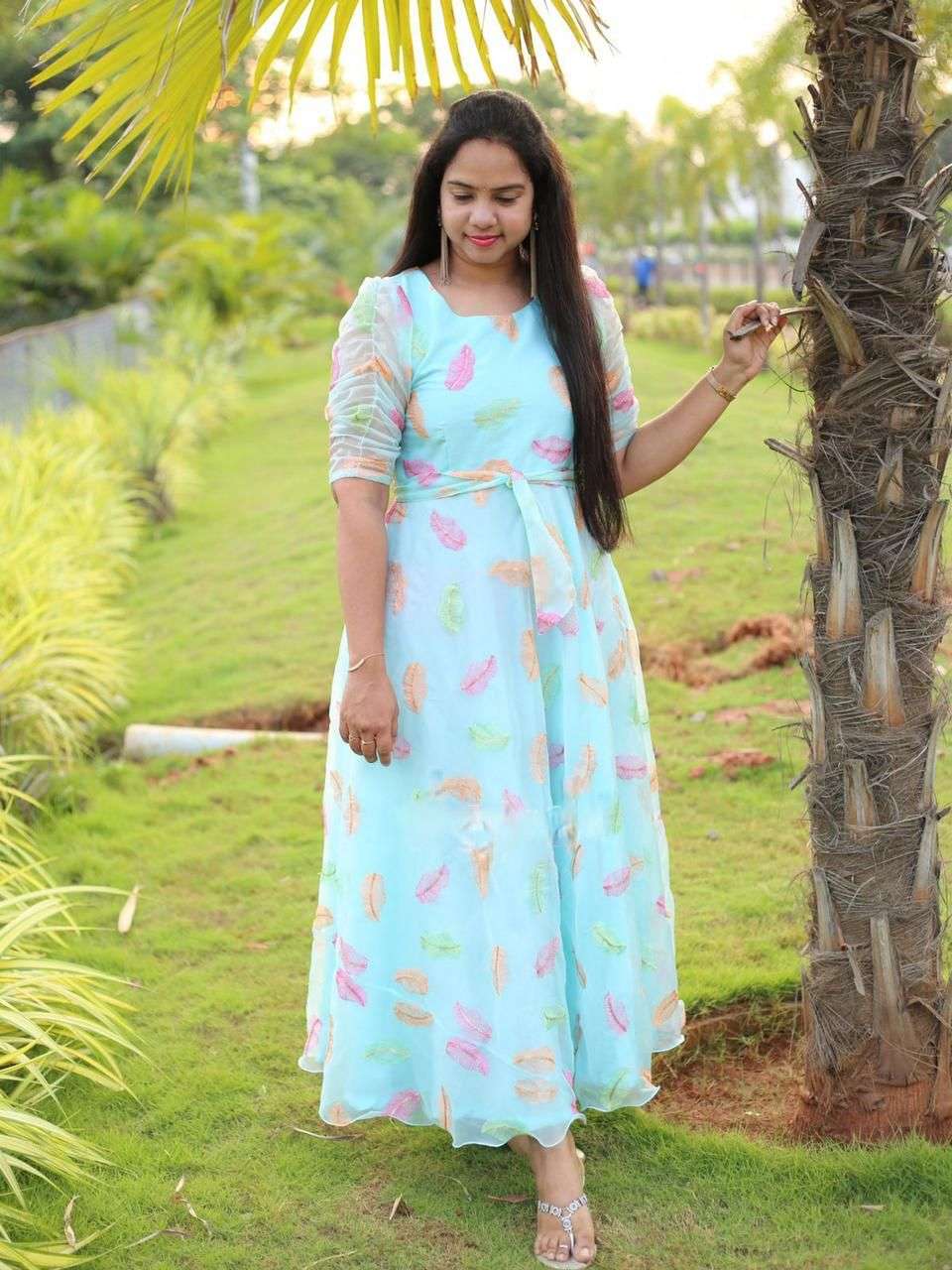 X-LADY 3 COLORS DESIGNER FAUX GEORGETTE KURTI 