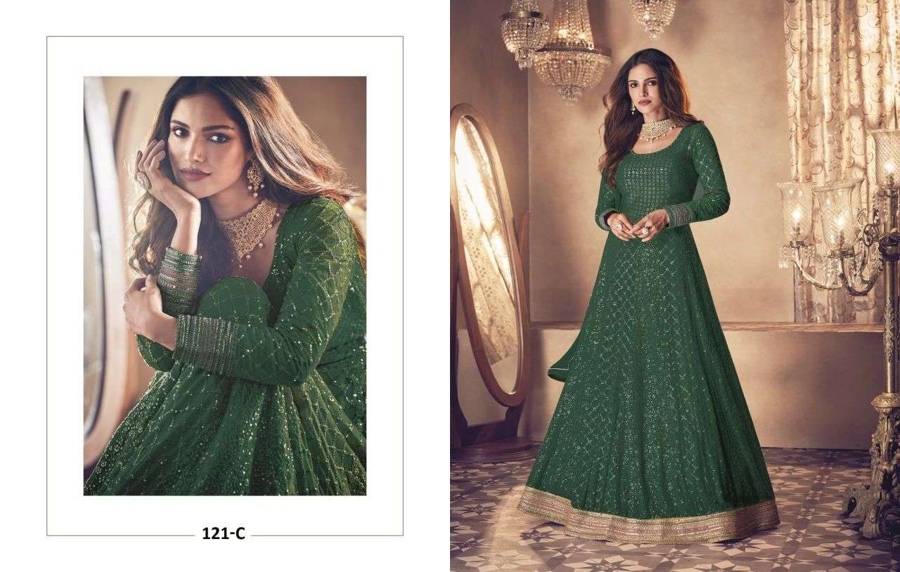 AASHIRWAD SAYURI NOOR DN-121 COLOR DESIGNER HEAVY BLOOMING GEORGETTE SUIT 