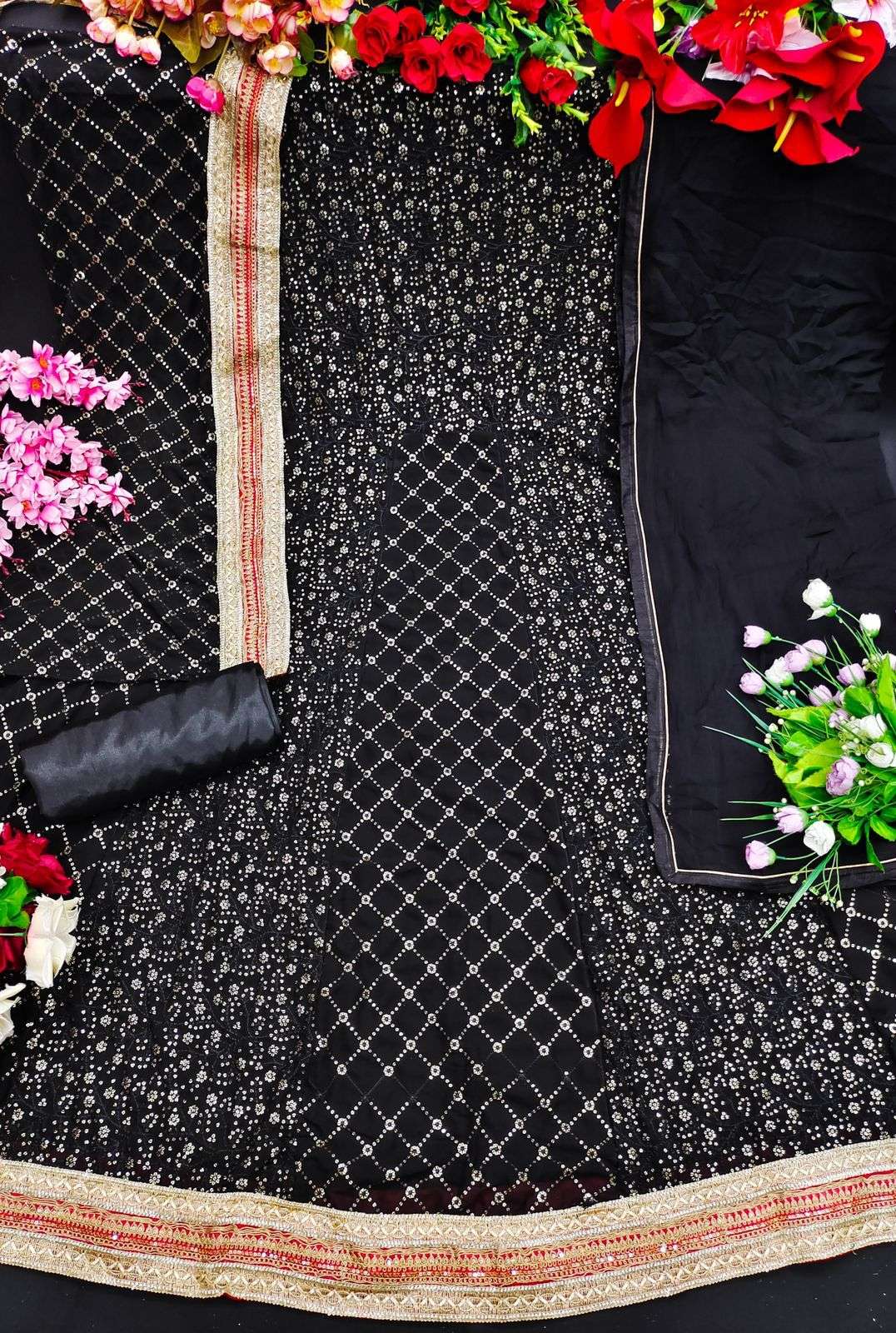 AASHIRWAD SAYURI NOOR DN-121 COLOR DESIGNER HEAVY BLOOMING GEORGETTE SUIT 