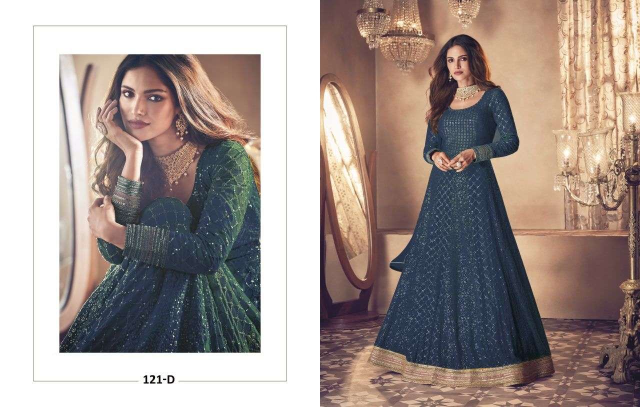 AASHIRWAD SAYURI NOOR DN-121 COLOR DESIGNER HEAVY BLOOMING GEORGETTE SUIT 