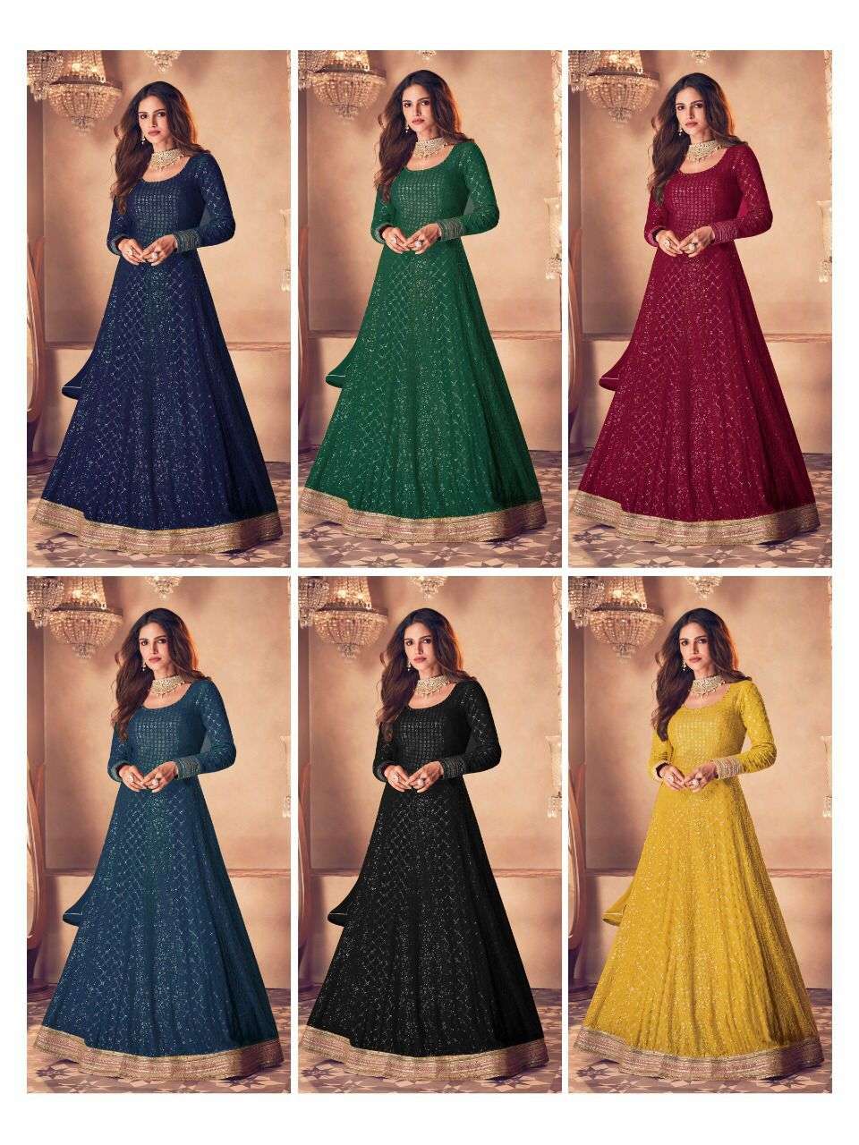 AASHIRWAD SAYURI NOOR DN-121 COLOR DESIGNER HEAVY BLOOMING GEORGETTE SUIT 