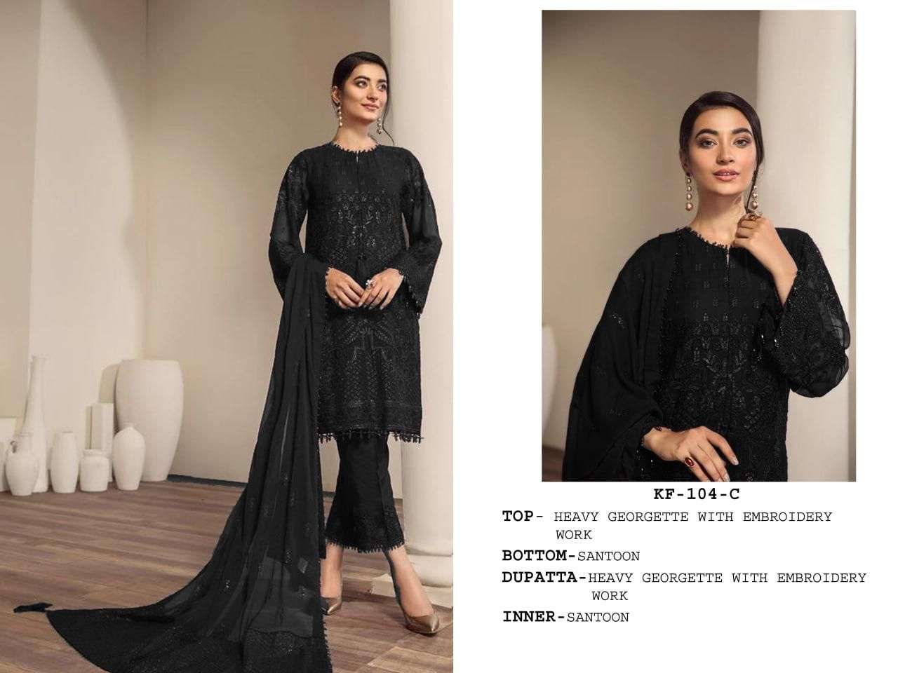 ALISHA VOL-2 KF-104 COLORS DESIGNER GEORGETTE SUIT 