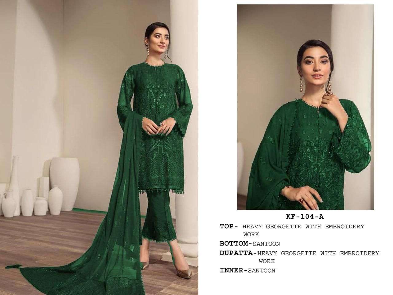 ALISHA VOL-2 KF-104 COLORS DESIGNER GEORGETTE SUIT 