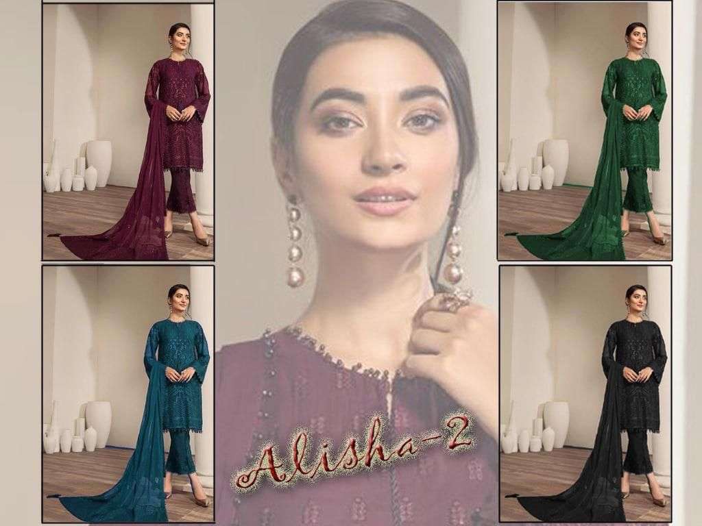 ALISHA VOL-2 KF-104 COLORS DESIGNER GEORGETTE SUIT 