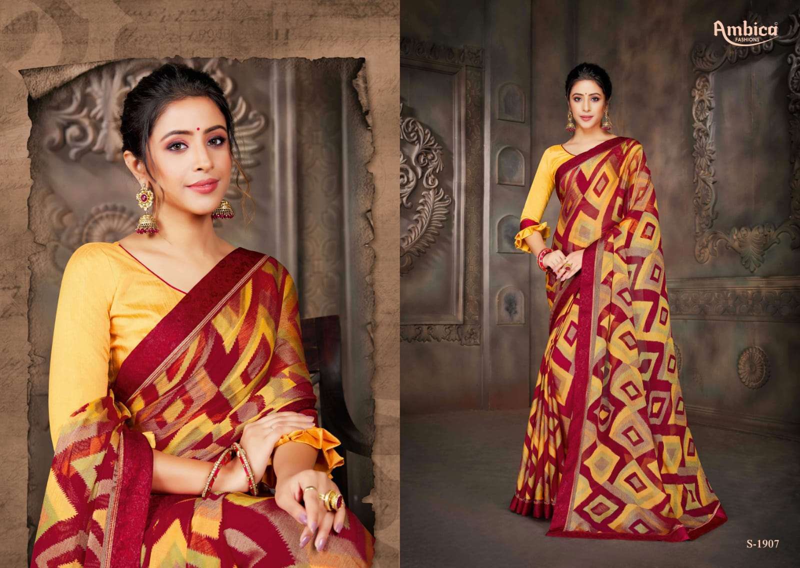 Graceful Ambica Fab Design Sarees