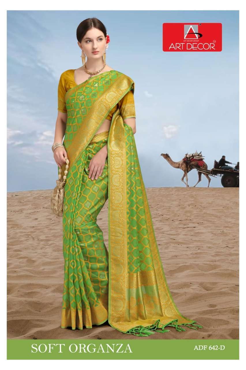 Art decor soft organza series 642 organza saree