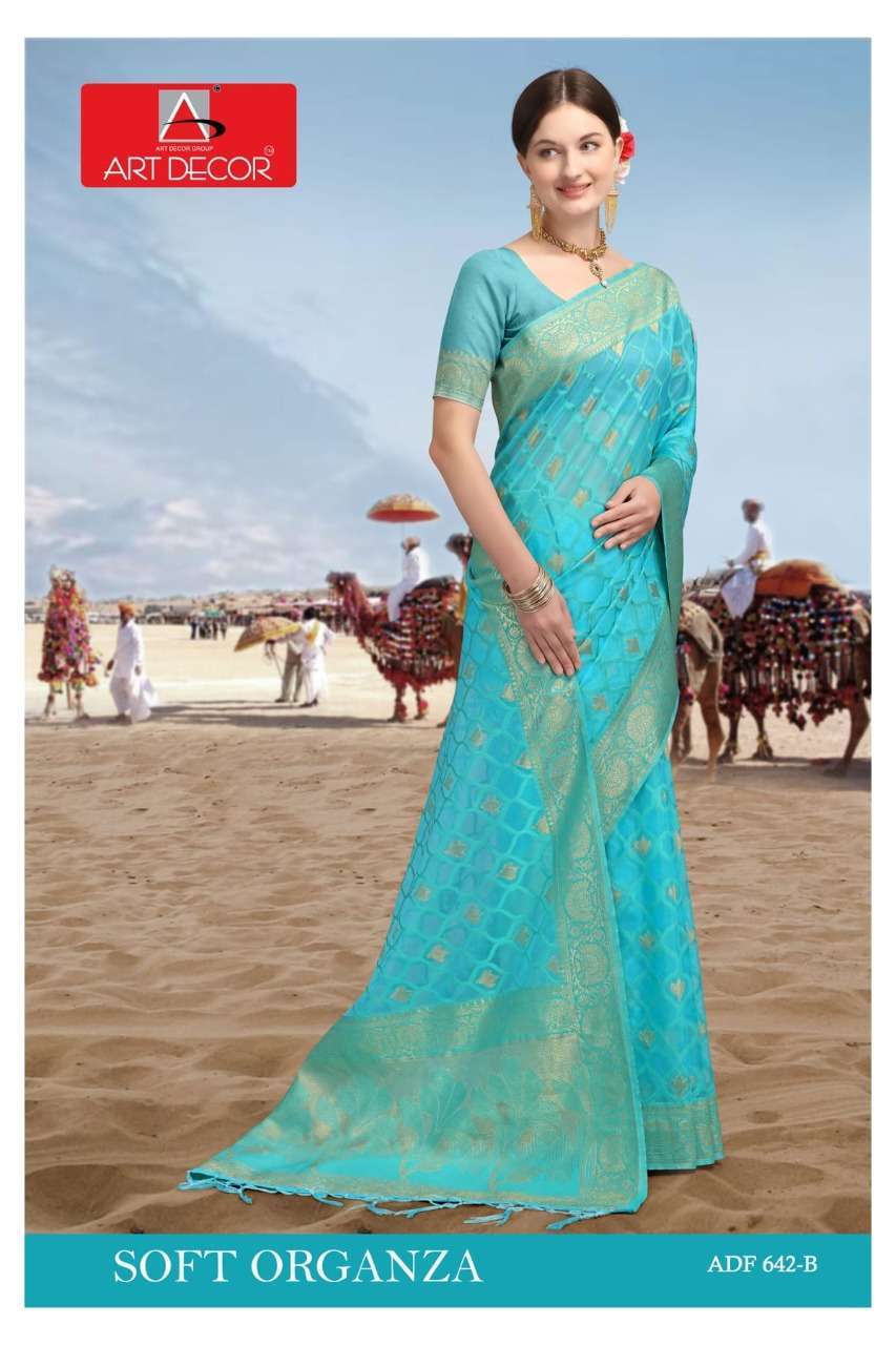 Art decor soft organza series 642 organza saree