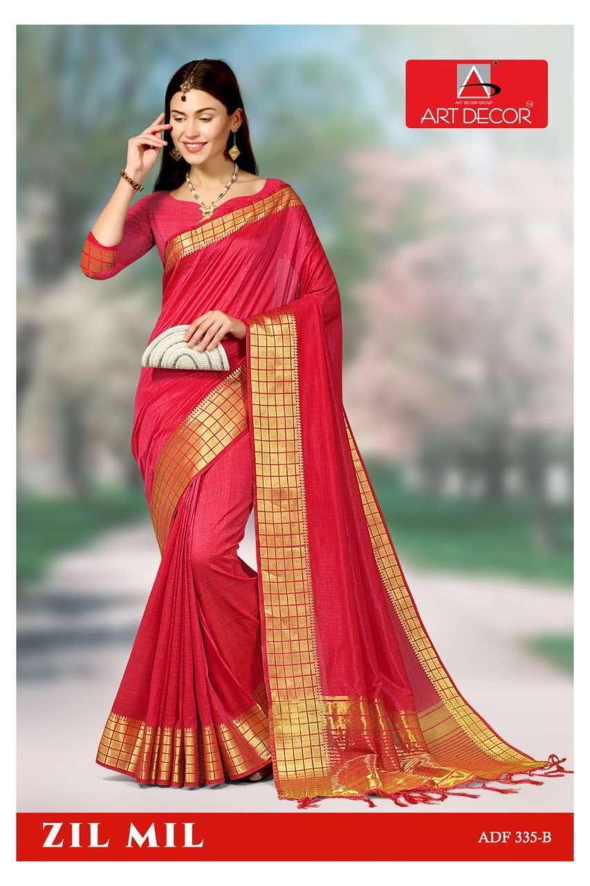 Art decor zil mil series 355 cotton saree collection