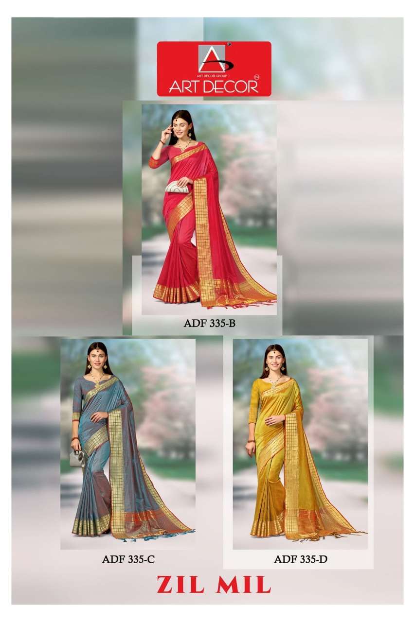 Art decor zil mil series 355 cotton saree collection