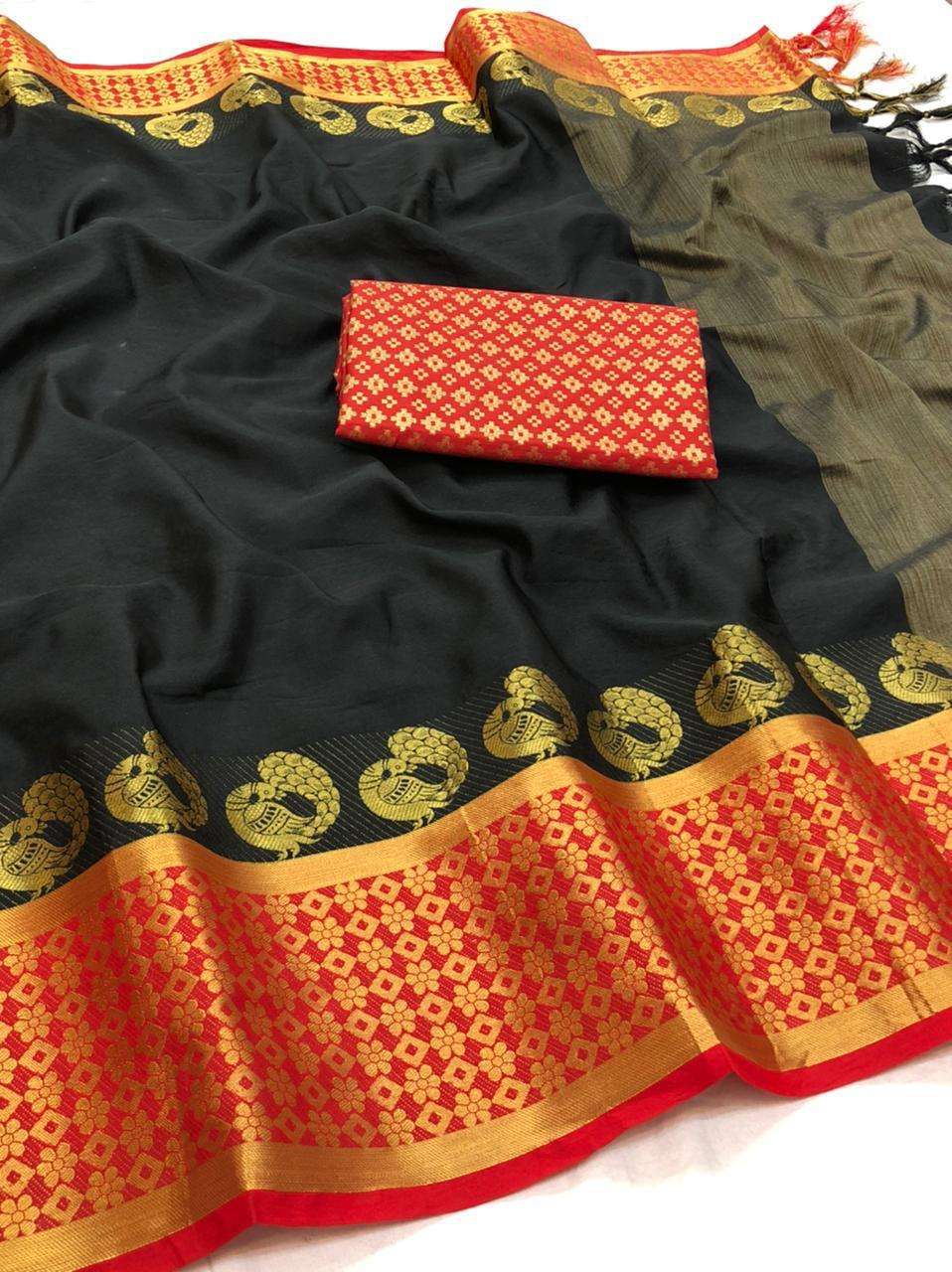 BT-51 GAJRAJ DESIGNER ORA SILK SLUB WITH WORK BORDER SAREE