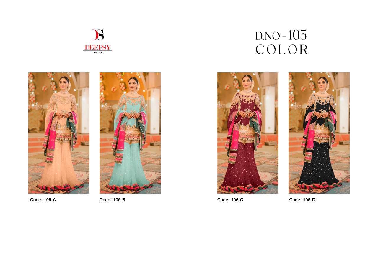 deepsy 105 color Silk satin with embroidery pakistani suit 