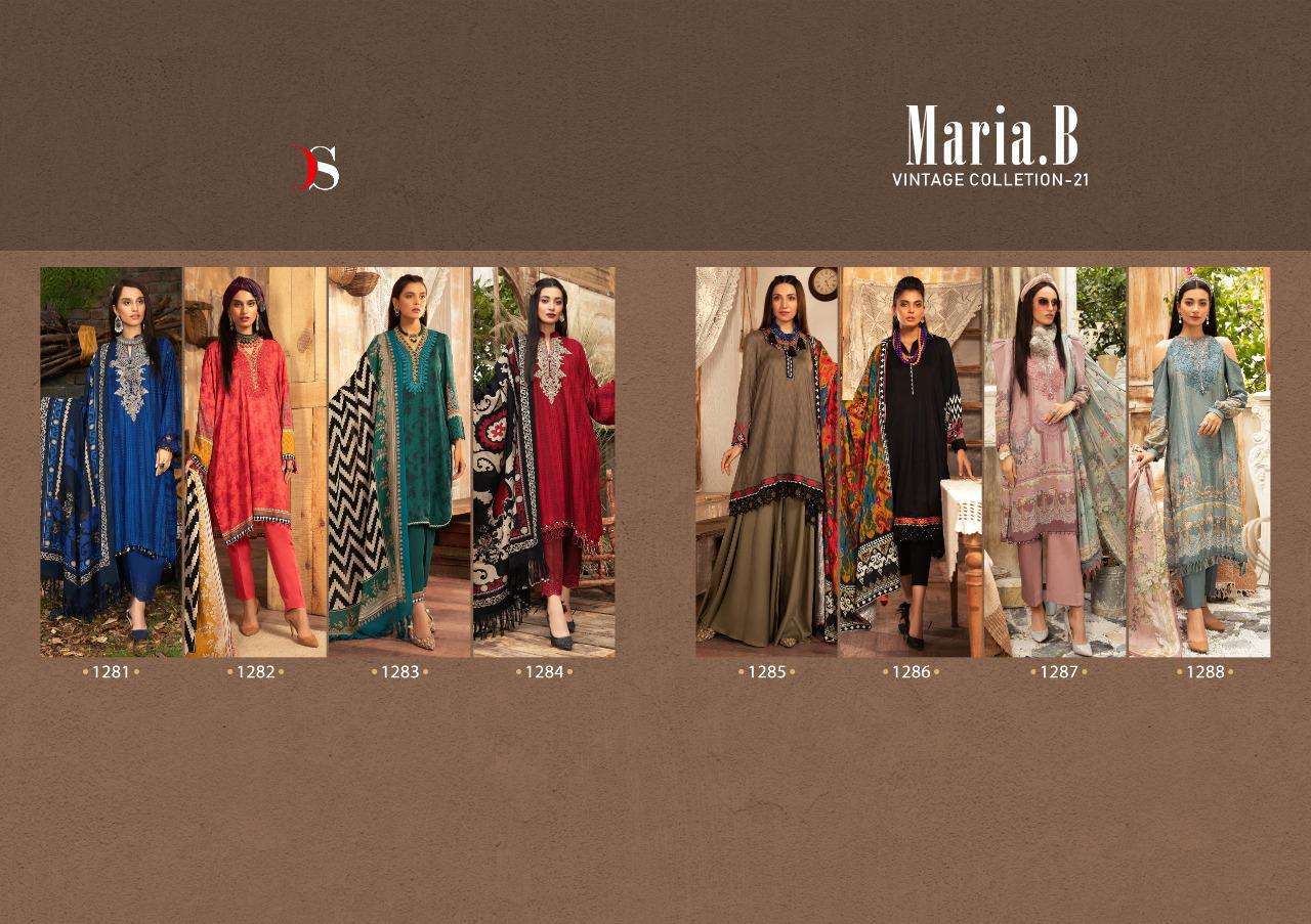 deepsy suits maria b vintage series 1281-1288 pure cotton suit 