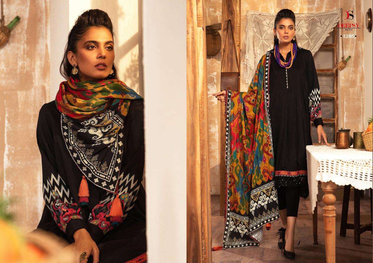 deepsy suits maria b vintage series 1281-1288 pure cotton suit 