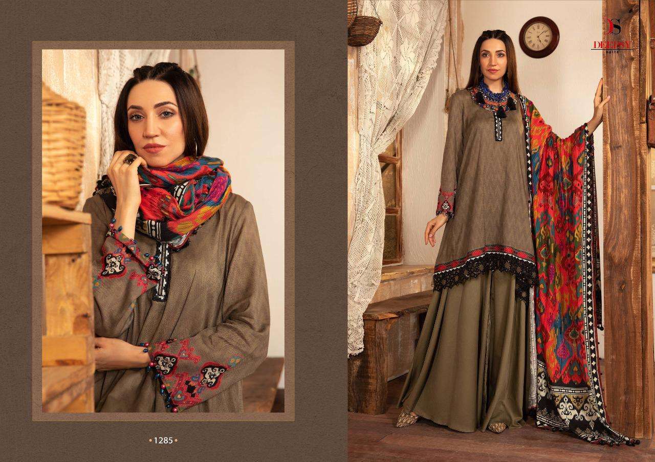deepsy suits maria b vintage series 1281-1288 pure cotton suit 