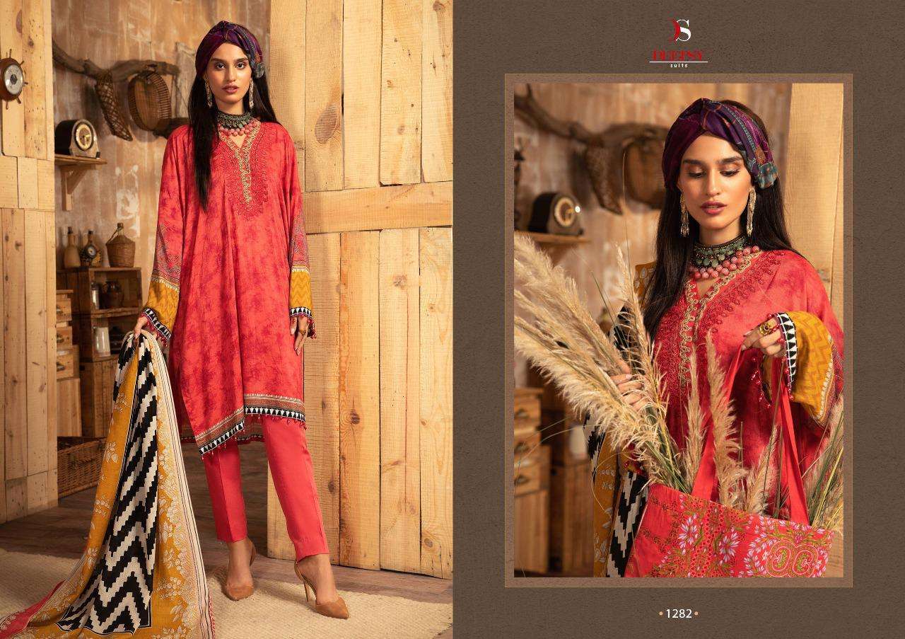 deepsy suits maria b vintage series 1281-1288 pure cotton suit 