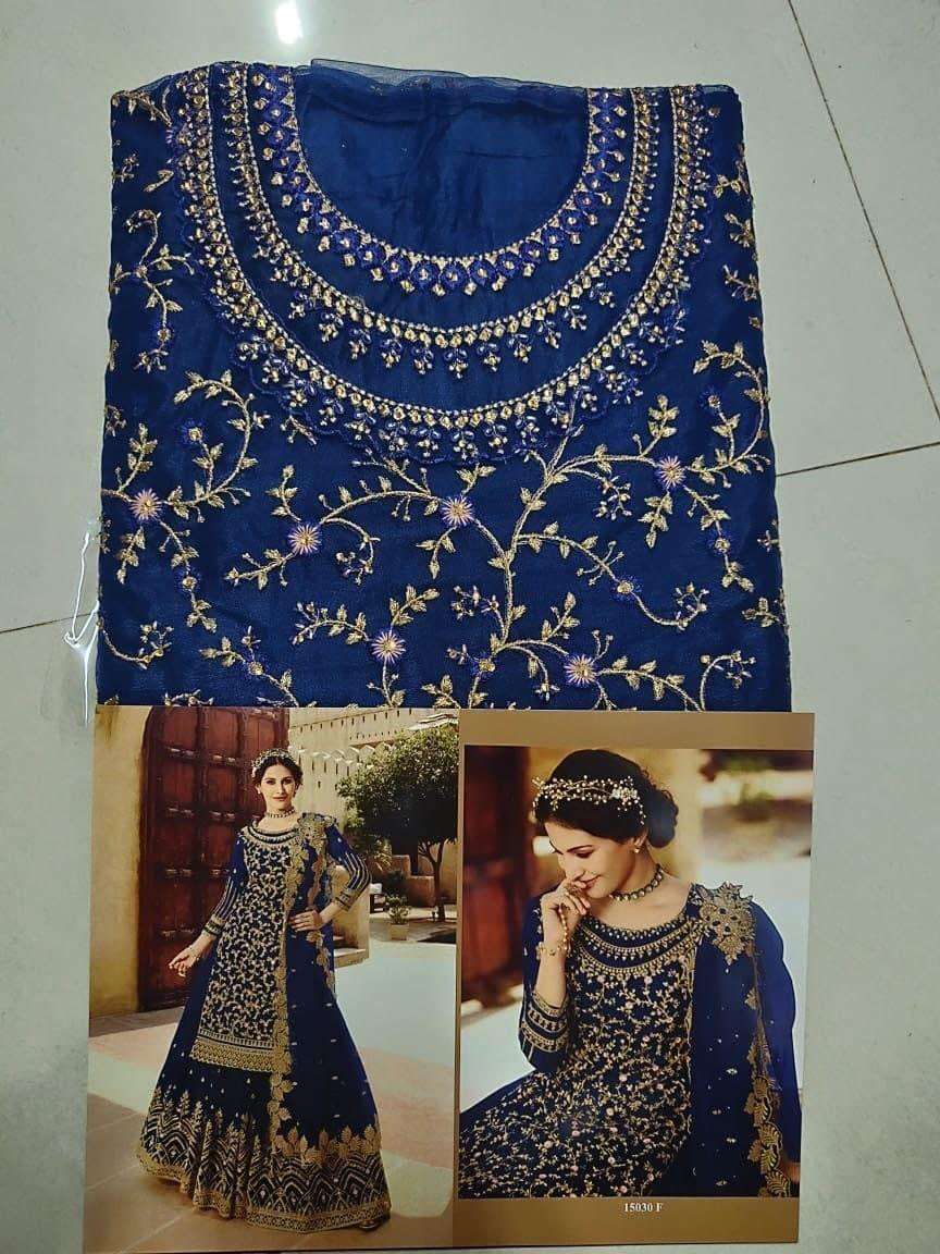 GLOSSY SIMAR AMYRA SHAIVI 15030 COLORS DESIGNER SOFT NET SUIT 