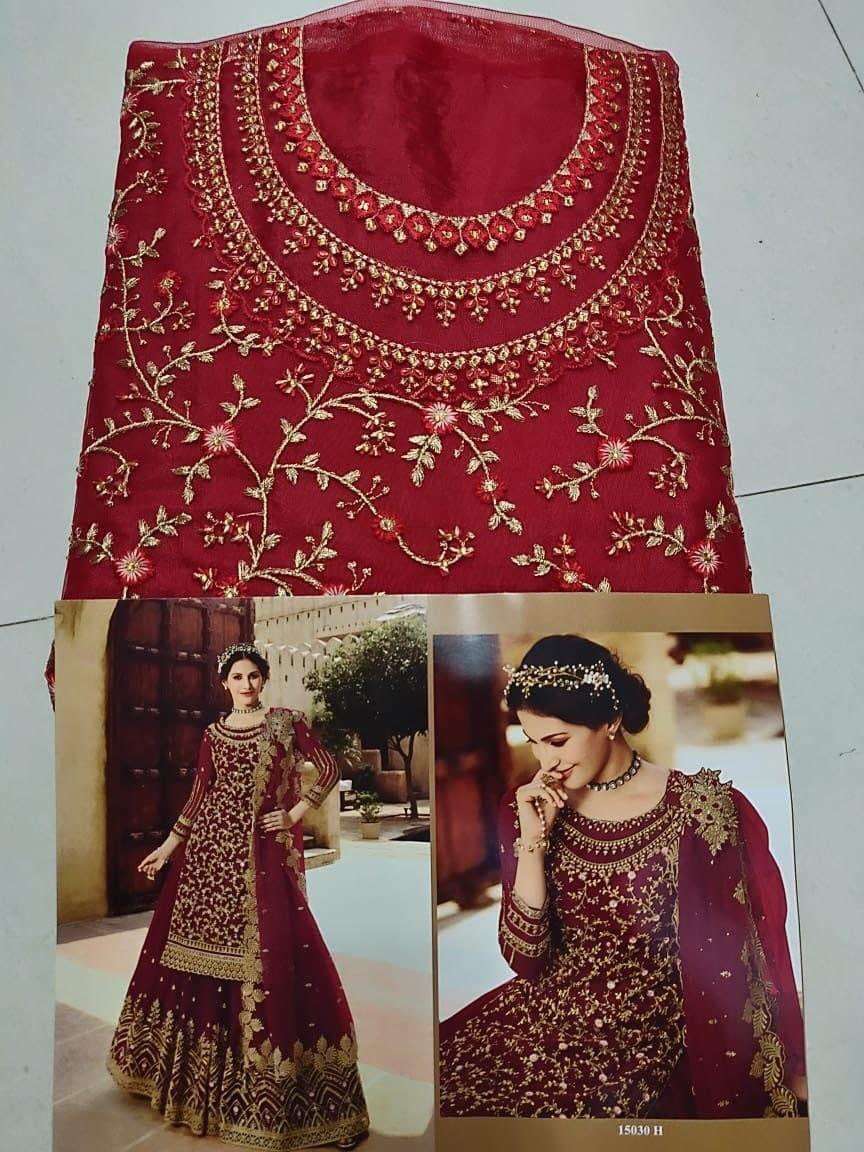 GLOSSY SIMAR AMYRA SHAIVI 15030 COLORS DESIGNER SOFT NET SUIT 