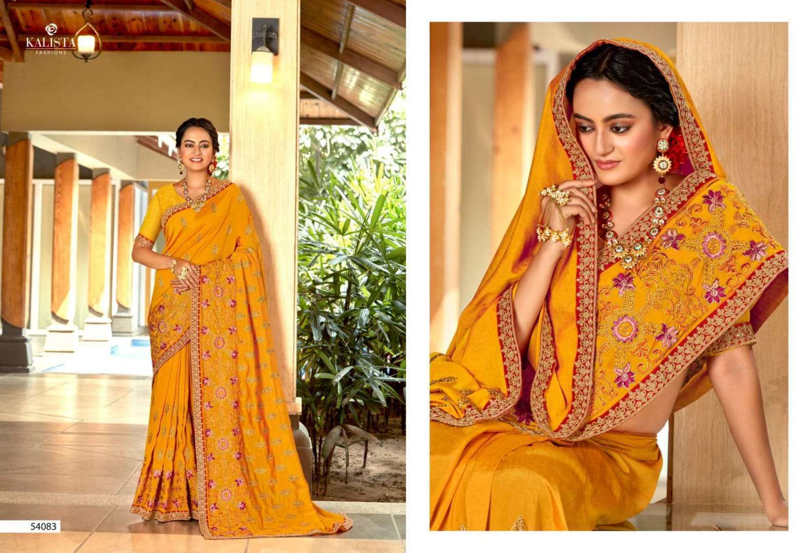 kalista hero vol 10 series 54077-54084 pure vichitra saree 