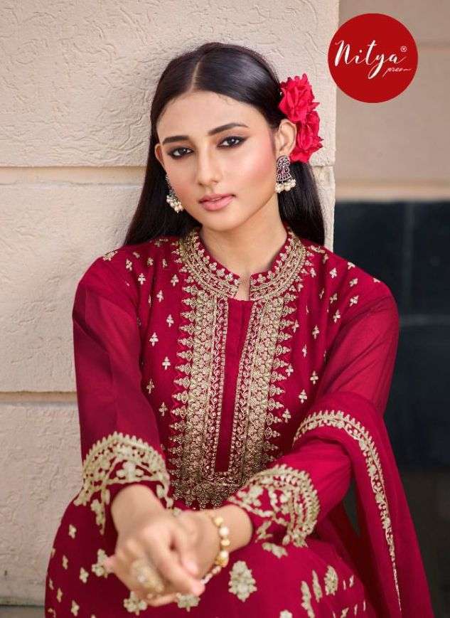 lt nitya 701 colors georgette with hand work suit 