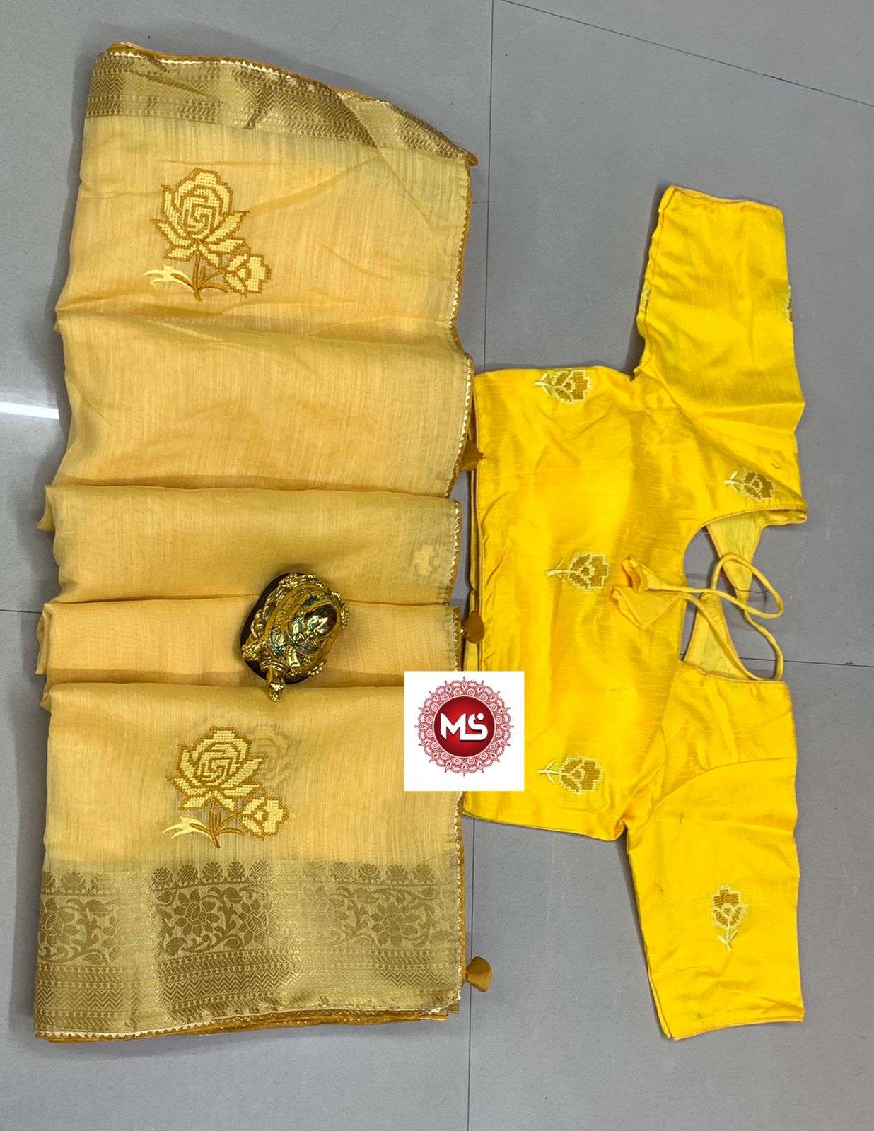 MS BRAND GULAB DESIGNER PURE COTTON JACQUARD BORDER SAREE