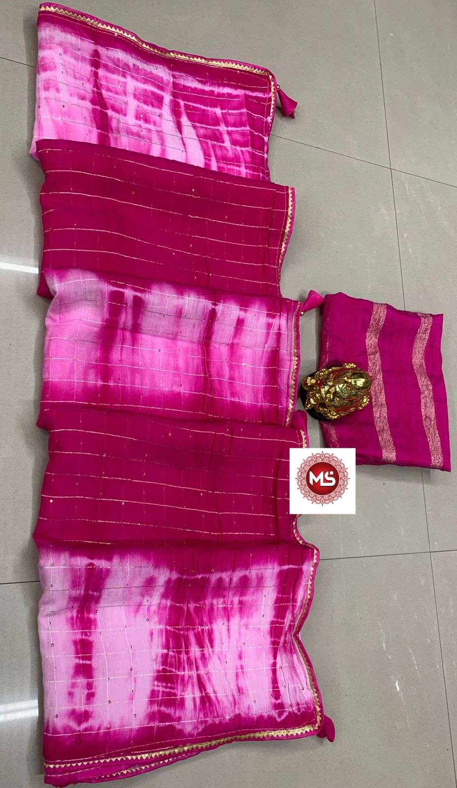MS BRAND SIBORI CHEX DESIGNER PURE HEAVY COTTON SAREE 