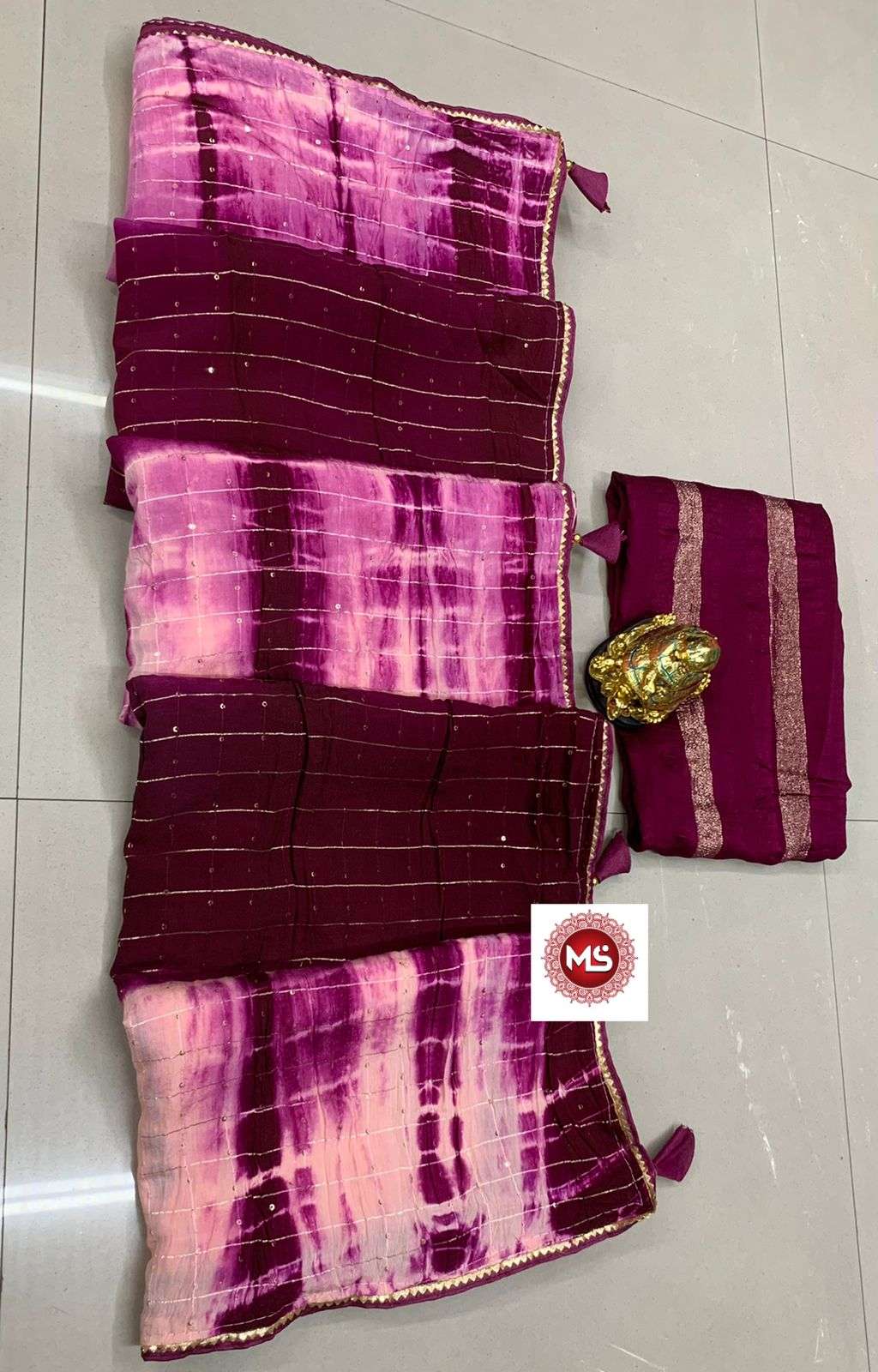 MS BRAND SIBORI CHEX DESIGNER PURE HEAVY COTTON SAREE 