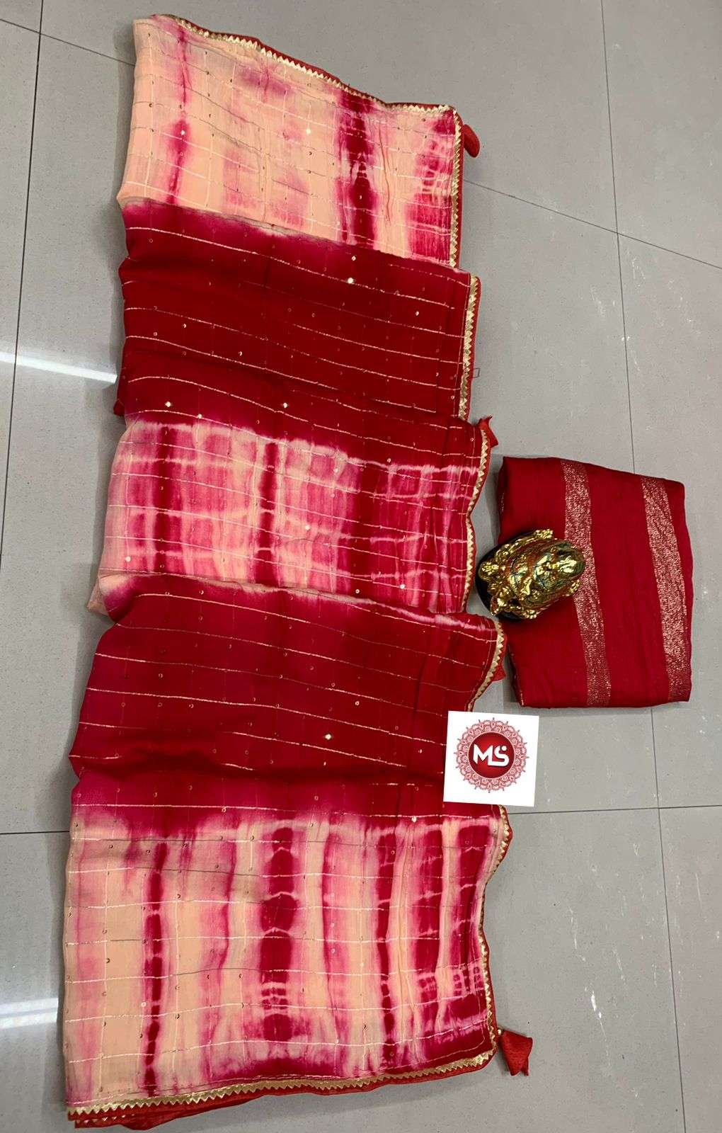 MS BRAND SIBORI CHEX DESIGNER PURE HEAVY COTTON SAREE 