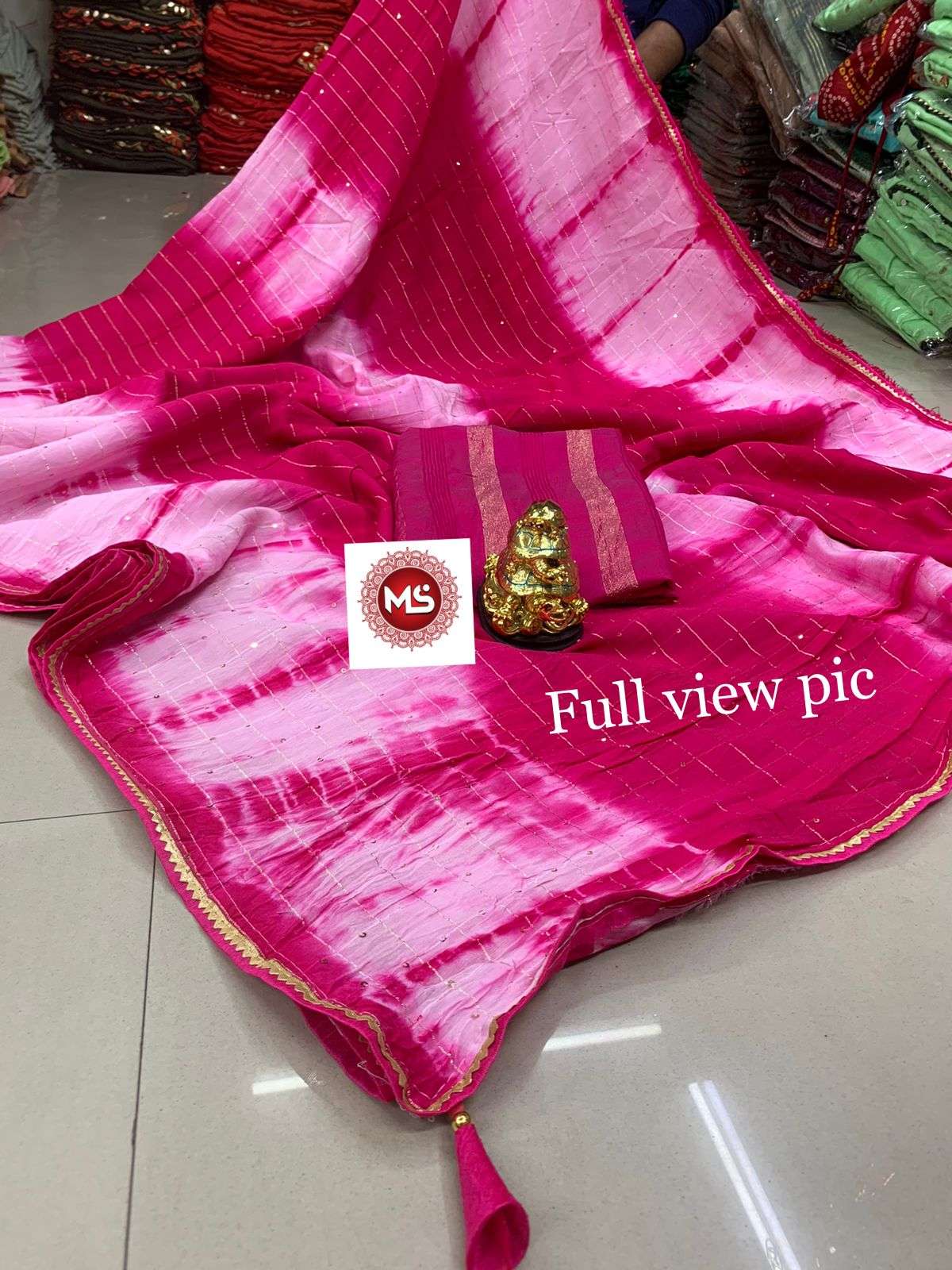 MS BRAND SIBORI CHEX DESIGNER PURE HEAVY COTTON SAREE 