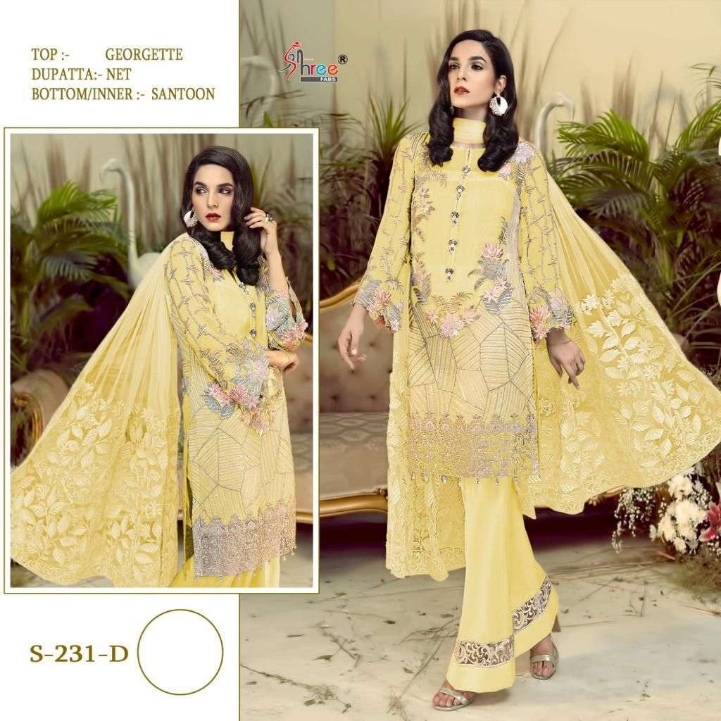 shree fabs S-231 colors georgette pakistani suit 