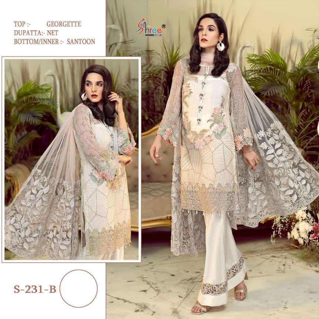 shree fabs S-231 colors georgette pakistani suit 