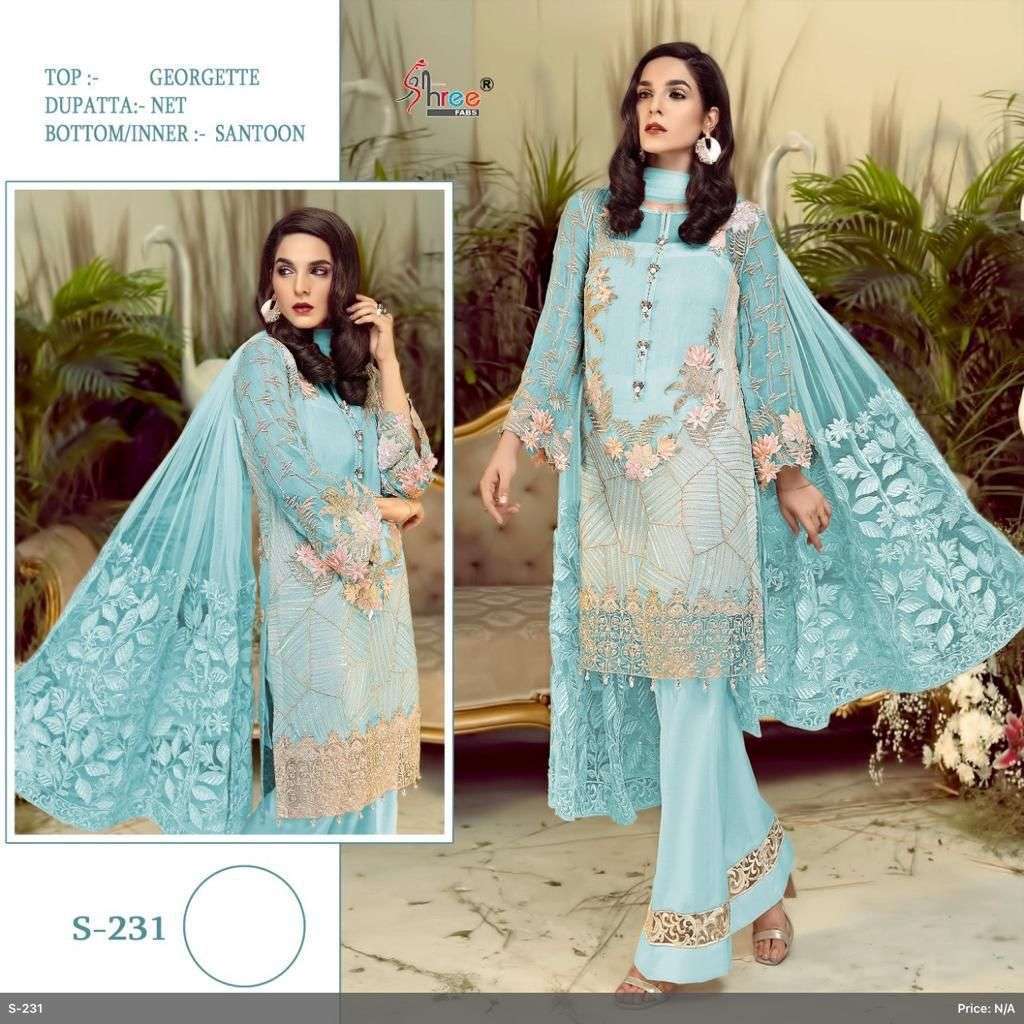 shree fabs S-231 colors georgette pakistani suit 