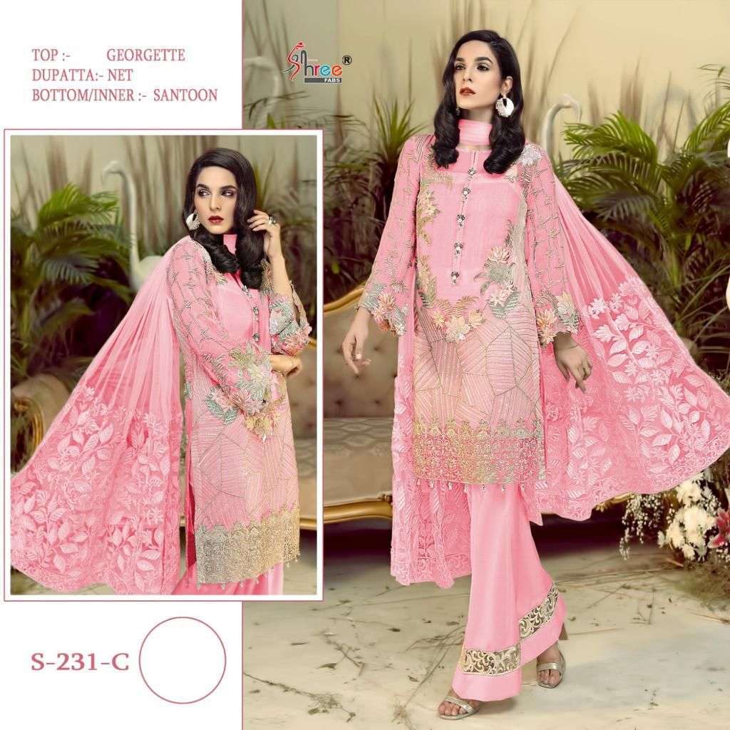 shree fabs S-231 colors georgette pakistani suit 