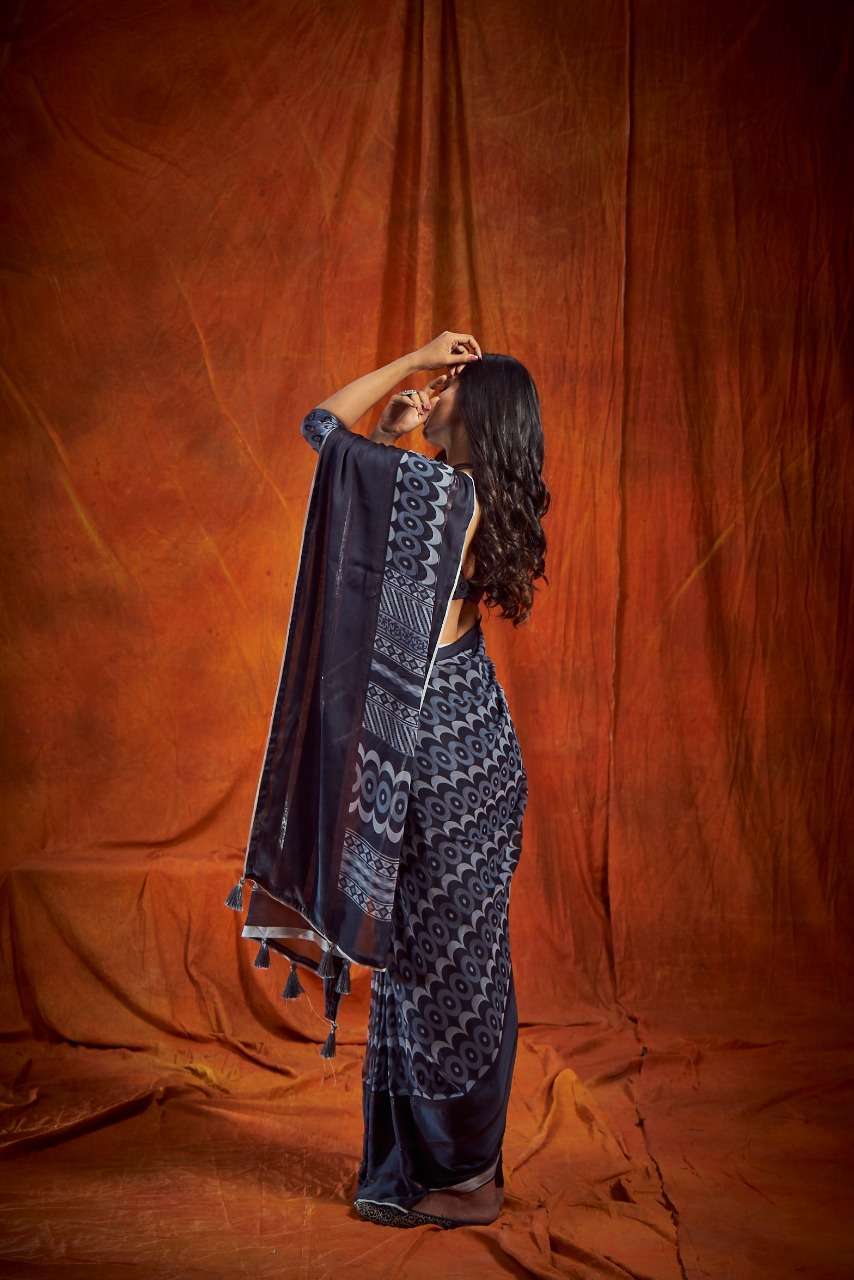 sr brand jeevika black vol 3 series 31-35 Weightless Satin Border saree