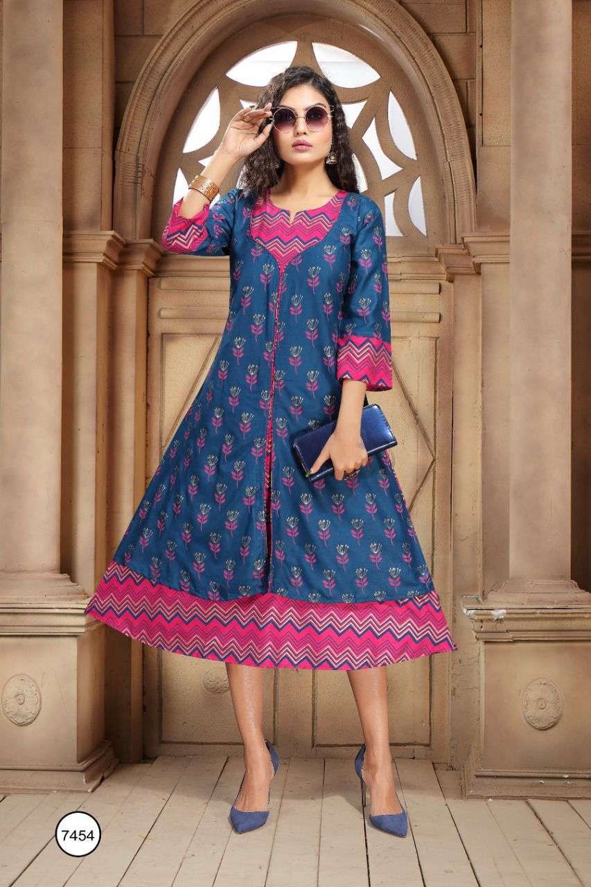 Kurti with jacket at Rs.499/Piece in surat offer by Jk Clothing House