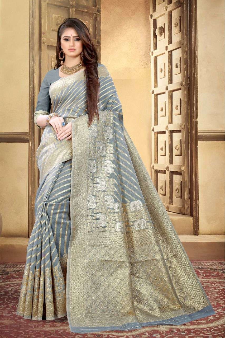 Cindrella sarees chanderi Silk saree with blouse 