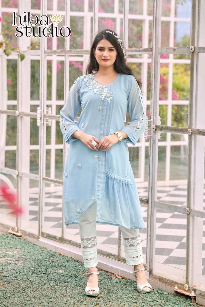 Hiba Studio Luxury Pret Collection 45 Pakistani Kurti With Pants Latest  Catalogue  Rehmat Boutique