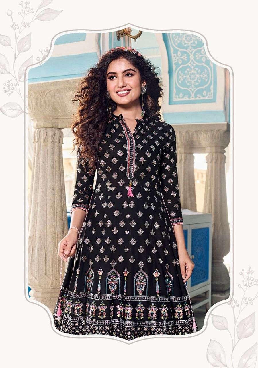 kajal style fashion colorbar vol 7 series 7001-7010 heavy rayon kurti 