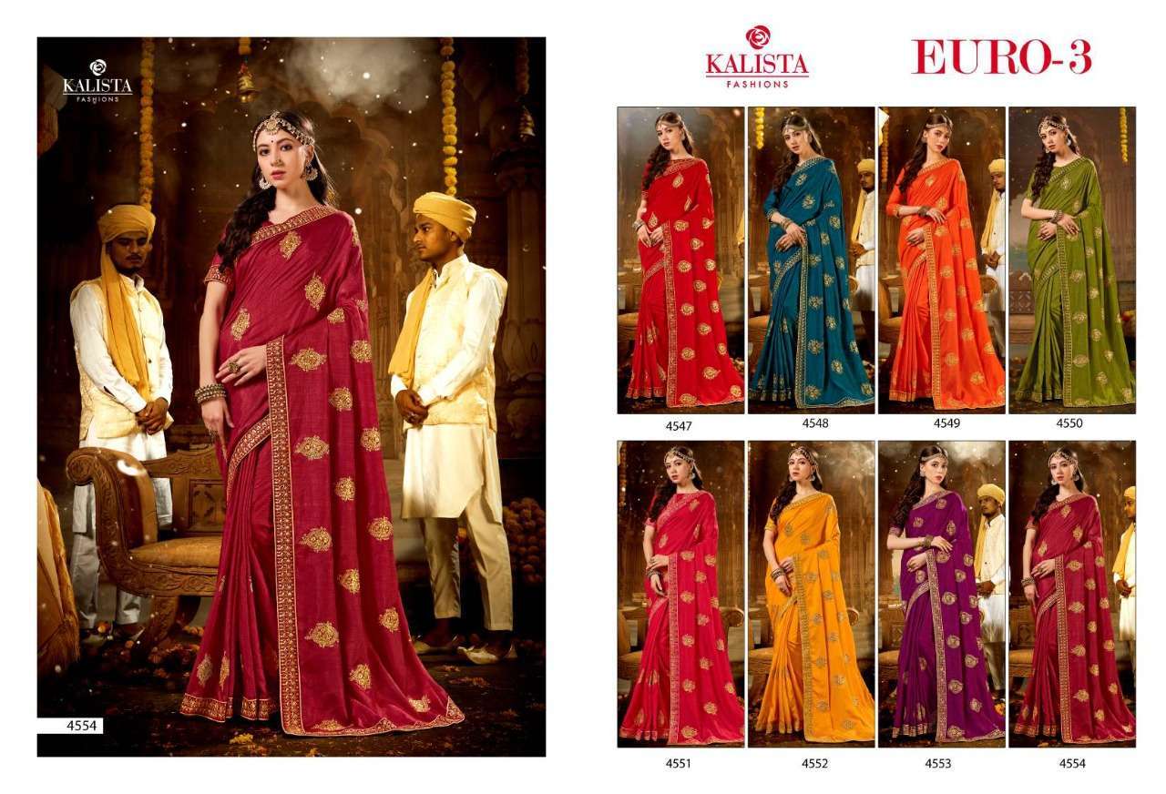 KALISTA EURO VOL 3 VICHITRA SILK ELEGANT LOOK SAREES