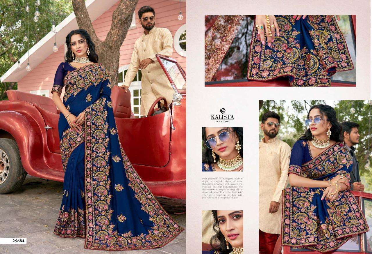 kalista fashion sanaya vol 3 series 25683-25688 blooming vichitra saree